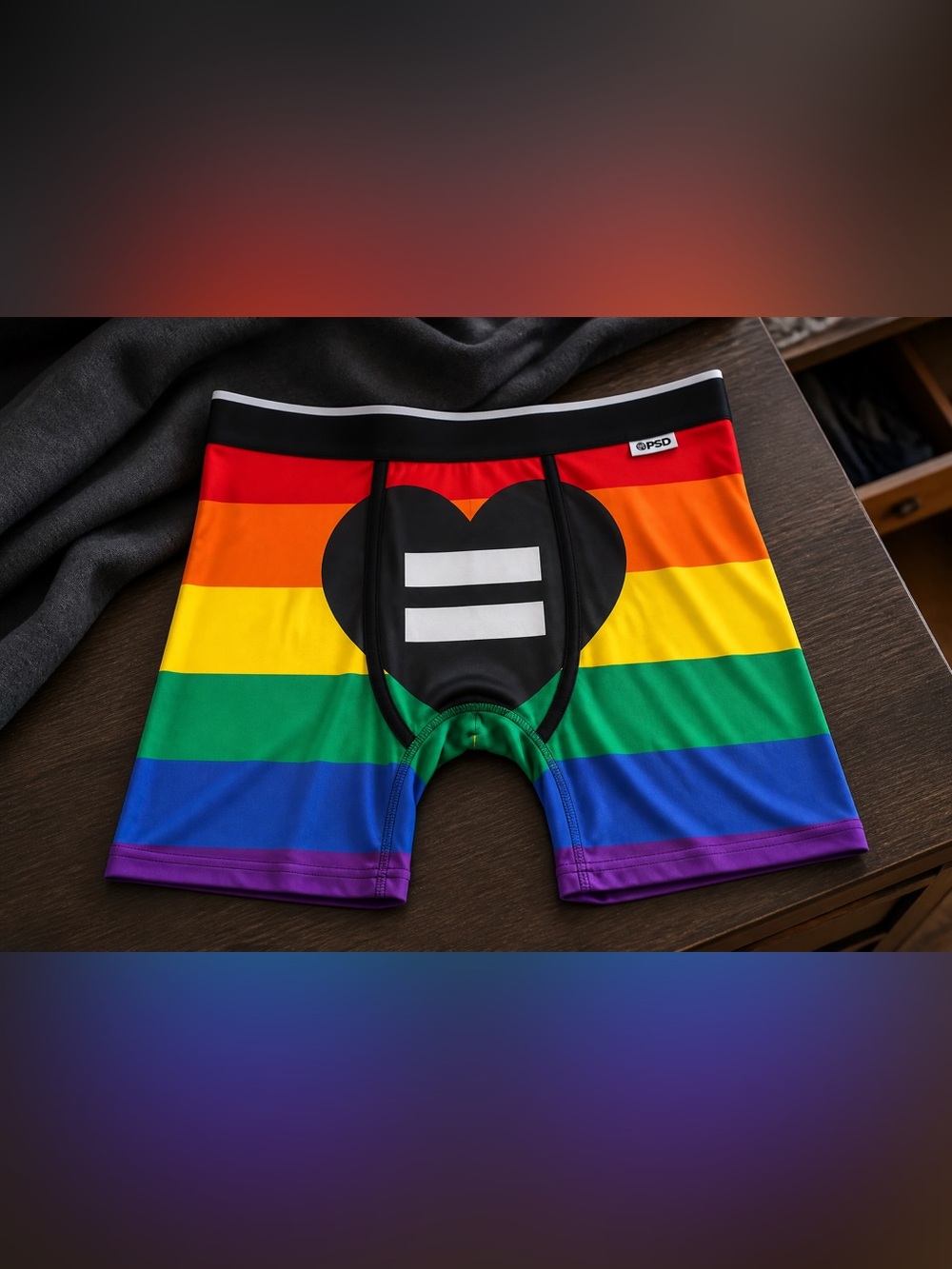 PSD Wear Your Life Pride Striped Boxer Briefs - Size Medium